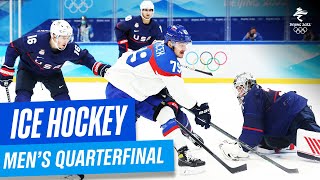 United States vs Slovakia  Mens Ice Hockey Quarterfinal  Full Replay  Beijing2022 [upl. by Barr215]