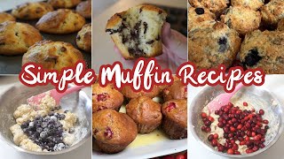 Simple amp Easy Muffin Recipes  Simple Homemade Muffins  Easy Breakfast Ideas [upl. by Eisnil]