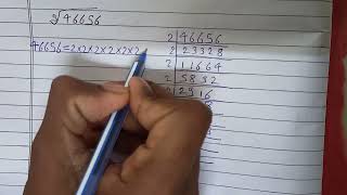 Find cube root of 46656 by prime factorisation method in hindi [upl. by Berkie]