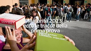 Maturita 2023 ecco le tracce della prima prova [upl. by Ellen]