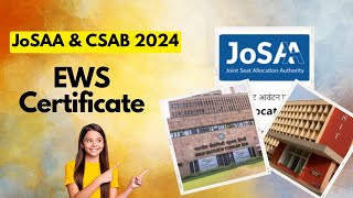 EWS Certificate for JoSAA 2024 EWS Certificate for CSAB 2024 josaa2024 JOSAA Counseling EWS [upl. by Bond]