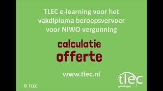 OFFERTE EXAMEN CALCULATIE NIWO VERGUNNING VAKBEKWAAMHEID CBR [upl. by Andrus278]