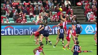 Sydney v Fremantle  Last two minutes  AFL [upl. by Laynad]