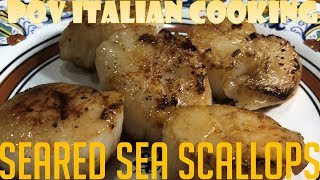 How to Make Perfectly Seared Sea Scallops  POV Italian Cooking Episode 116 [upl. by Lednahs357]