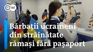 Ucraina suspendă serviciile de pașapoarte pentru bărbații care locuiesc în străinătate [upl. by Obau]