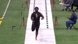 Mekhi Becton Stuns 2020 NFL Combine With Crazy 40Yard Dash  NFL Combine  New York Jets [upl. by Trisha]