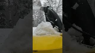 Blowing Deep Snow With John Deere X590 Snow Thrower [upl. by Emlen814]