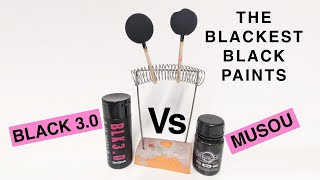 Mousu Black vs Black 30  The worlds blackest black paints Which is the blackest [upl. by Elohcin]