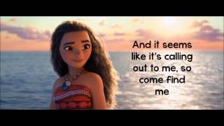 Moana How Far Ill Go Lyrics Aulii Cravalho [upl. by Kally]