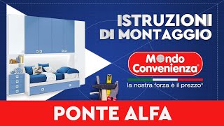 Istruzioni di montaggio Cameretta a ponte ALFA  MONDO CONVENIENZA [upl. by Ahsitnauq]