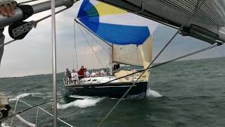 Beneteau 407 Amorita from Silver Bullet sailing down wind [upl. by Frodeen]