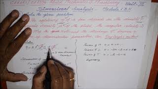 Solved Problem by Rayleighs method  M311 Fluid Mechanics in Tamil [upl. by Odnamla]