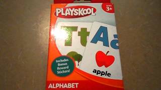 PRESCHOOL FLASH CARDS BY PLAYSKOOL ALPHABET LEARN ENGLISH FIRST WORDS [upl. by Anyaj]