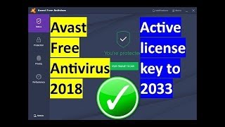 Avast Free Antivirus 2018 active license key to 2033 [upl. by Azmah]