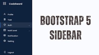 How to Create Sidebar Using Bootstrap 5  Responsive Sidebar With Bootstrap  Sidebar Menu [upl. by Rambow]