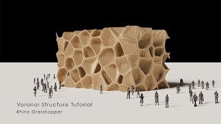 Voronoi Contour Structure Rhino Grasshopper Tutorial [upl. by Syhr920]