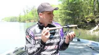 TackleTour Video  Aaron Martens fishes the new Megabass Orochi XX F3611XXS Drop Shot Rod [upl. by Hevak]