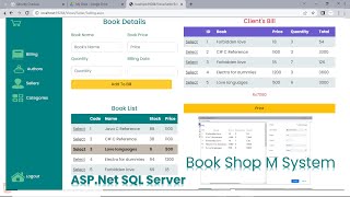 C Project Online Book Shop Using ASPNet and SQL Server [upl. by Aruol]