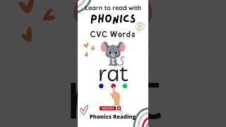 CVC Words  Phonics for Kids phonicsreading [upl. by Arvid750]