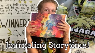 Journal with me  story time journaling story storytime journalwriting journalwithme youtube [upl. by Ahsyekal730]