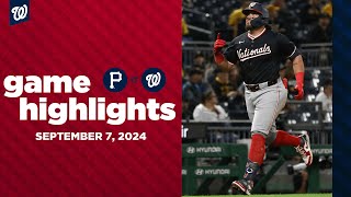 Nationals vs Pirates Game 2 Highlights 9724  MLB Highlights [upl. by Boak]