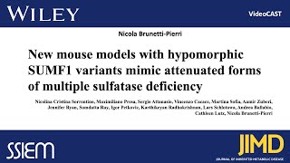 Videocast New SUMF1 mouse models mimic attenuated forms of multiple sulfatase deficiency [upl. by Akir]