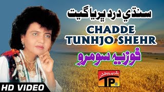 Sindhi Dard Bharya Geet  Chadde Tunhjo Shehr  Fozia soomro  Sindhi Full HD Song [upl. by Luca]