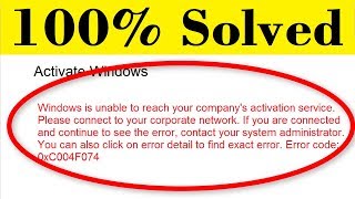 How to fix Windows 10 Activation Error Code 0xC004F074 [upl. by Feld]