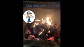 Lighting a Coal Fire in a Mahoning Outdoor Furnace [upl. by Covell]