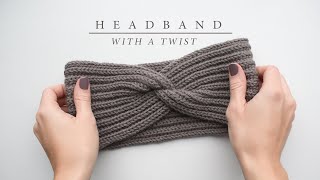 How to knit a headband with a twist  Knitting tutorial [upl. by Raseda]