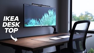 My DIY Custom Wood Stained IKEA Standing Desk [upl. by Paschasia894]