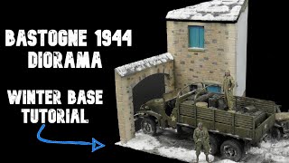 135 Scale Bastogne Diorama Tutorial  Winter and snow diorama base guide [upl. by Kimberly]