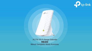 TPLink AC750 WiFi Range Extender RE200V5 Kurulum Videosu [upl. by Ivie]