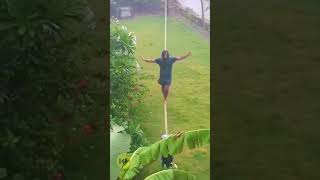 Pranav Mohanlals stunning ROPE WALK  pranavmohanlal pranavmohanlalfans parkourvideos [upl. by Holly-Anne]