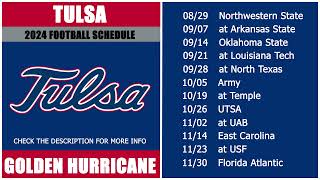 2024 Tulsa Golden Hurricane Football Schedule [upl. by Codd]