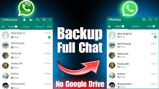 YOWhatsapp To Whatsapp Backup  Full Chat Transfer  YOWhatsapp Backup Kaise Kare [upl. by Maite]