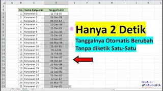 Merubah Format Tanggal Otomatis Hanya 2 Detik [upl. by Courtenay]