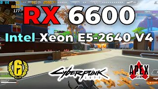 Intel Xeon E5 2640 V4  RX 6600 Benchmarks 3 Games Tested [upl. by Aeresed]