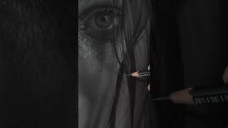 Drawing a hyperrealistic portrait with FaberCastell  Staedtler pencils How to draw realistically [upl. by Salema]