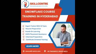 snowflake course training in Hyderabad  skill centre [upl. by Atteuqcaj308]