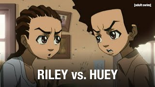 Riley vs Huey  The Boondocks  adult swim [upl. by Adaner]