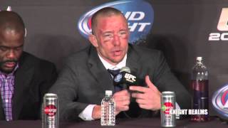 UFC 167 StPierre vs Hendricks Post Fight Press Conference Highlights StPierre Taking Time Off [upl. by Marilee515]