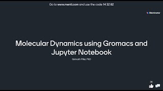 Molecular Dynamics in Gromacs and Jupyter Notebook [upl. by Ralleigh195]