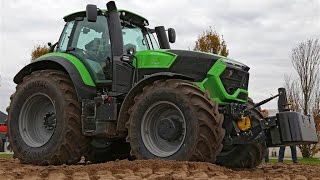 John Deere 6195M VS Deutz Fahr 1807 profiline ASPHALT [upl. by Inalan]