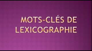 Motsclés de lexicographie la siglaison la troncation la contraction les mots composés hybrides [upl. by Enamart696]