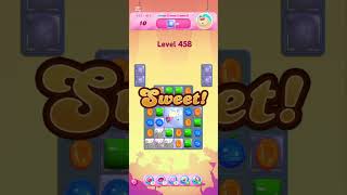 Candy Crush Saga level 458  with 3 FREE Boosters  High Speed [upl. by Wylma]