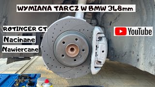 BMW Wymiana Tarcz Pomiar Bicia  ROTINGER GT  How To Replace Brake Disc amp Pads Bremsenservice [upl. by Dnumyar]