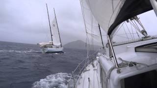 A cat ketch sailing past us [upl. by Joash]