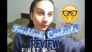 Freshlook Colourblend Blue Contacts  REVIEW  TRY ON [upl. by Younger]