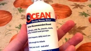 OCEAN SALINE NASAL SPRAY FOR SINUS RELIEFMY FAVORITE BRAND [upl. by Lucila]